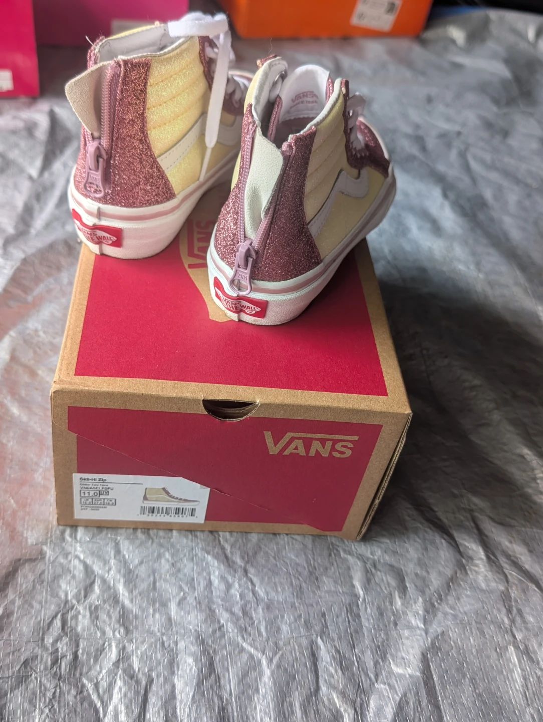 Vans Sk8-Hi Zip Glitter Sneakers Size 11 - photo 3