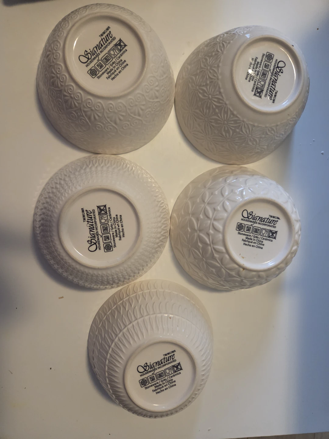 Set of 5 Signature Housewares Stoneware Bowls - photo 2