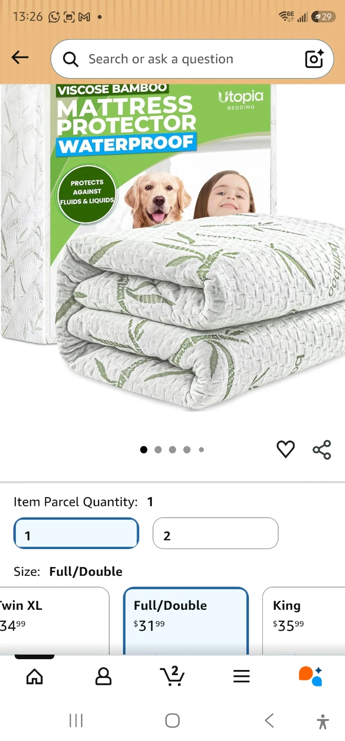 Utopia Bedding Viscose Bamboo Mattress Protector - photo 3