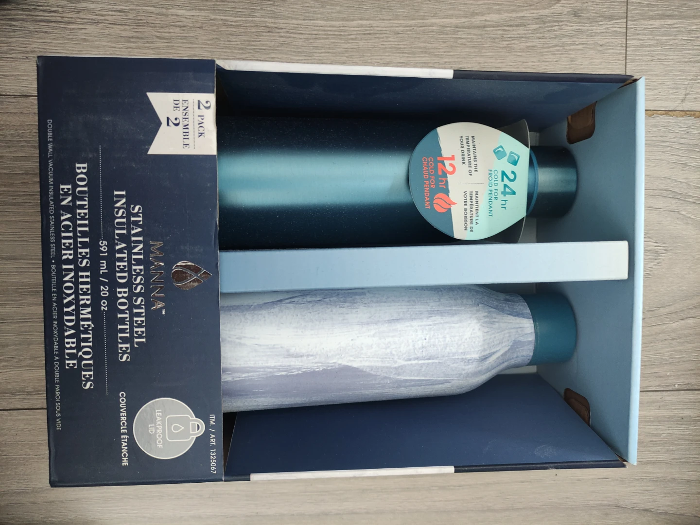 Manna Stainless Steel Insulated Bottles 2-Pack (NEW)