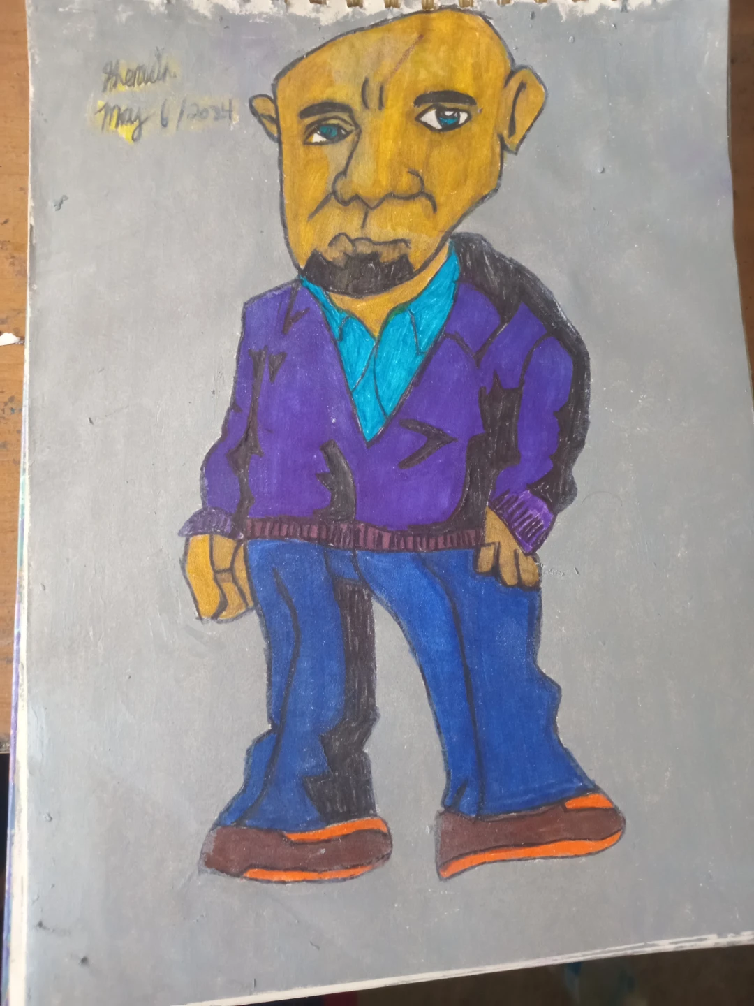 Simpson Character Drawing by Custom Artist Sherwin