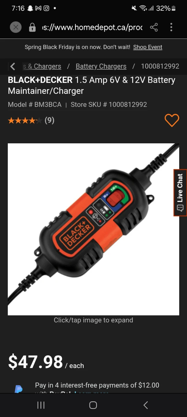 Black and decker battery charger for car - photo 2