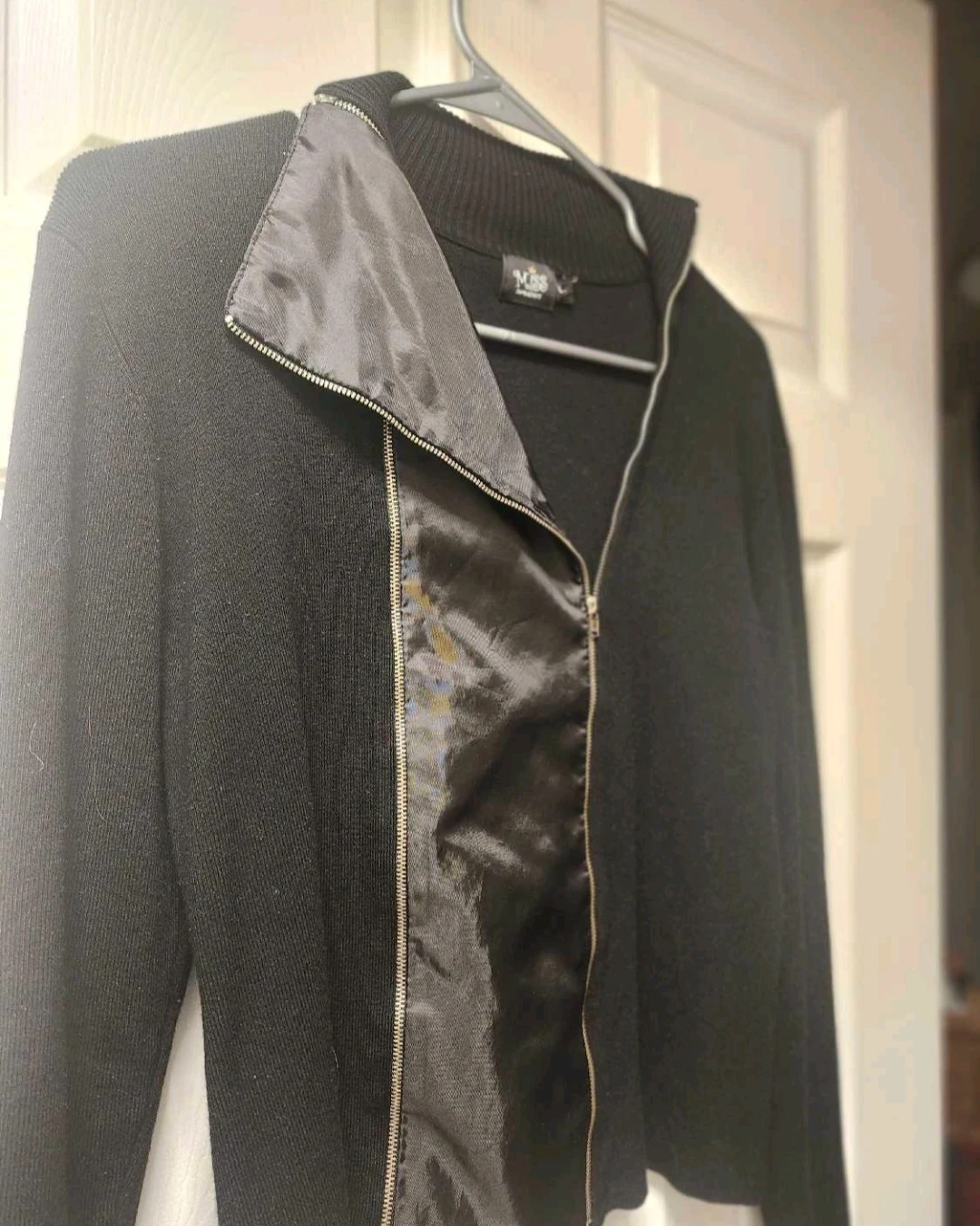 Miss Sweater Black Zip-Up Knit Jacket - photo 3