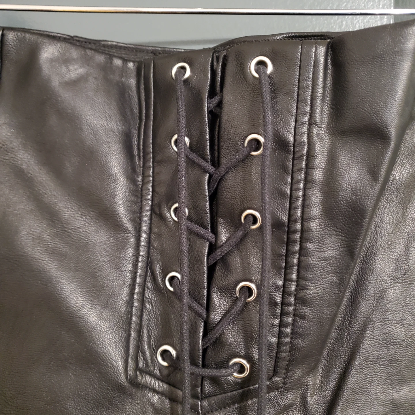 H&M Faux Leather Lace-Up Pants - photo 2