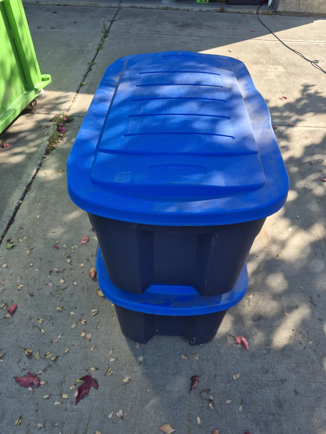 Two Canucks Rubbermaid Storage Totes