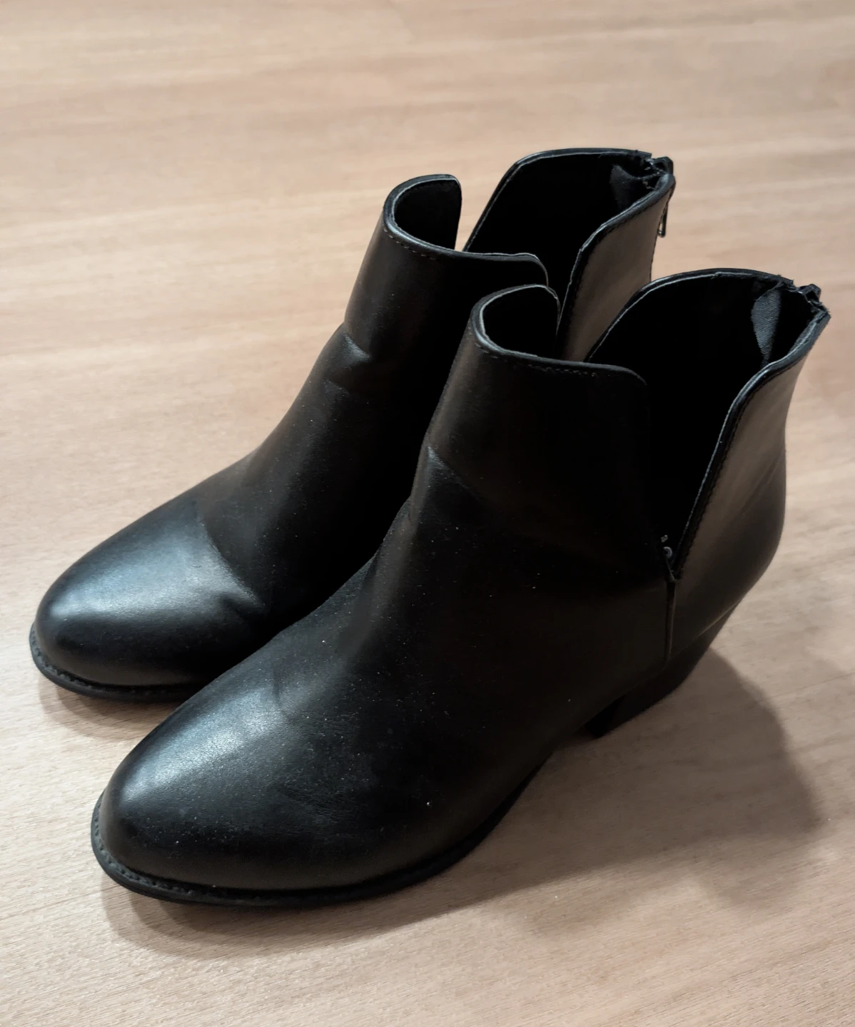 Black Heeled Ankle Boots (Women size 6)