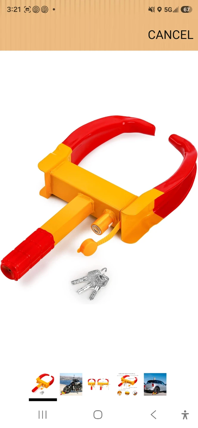 Heavy Duty Vehicle Wheel Clamp