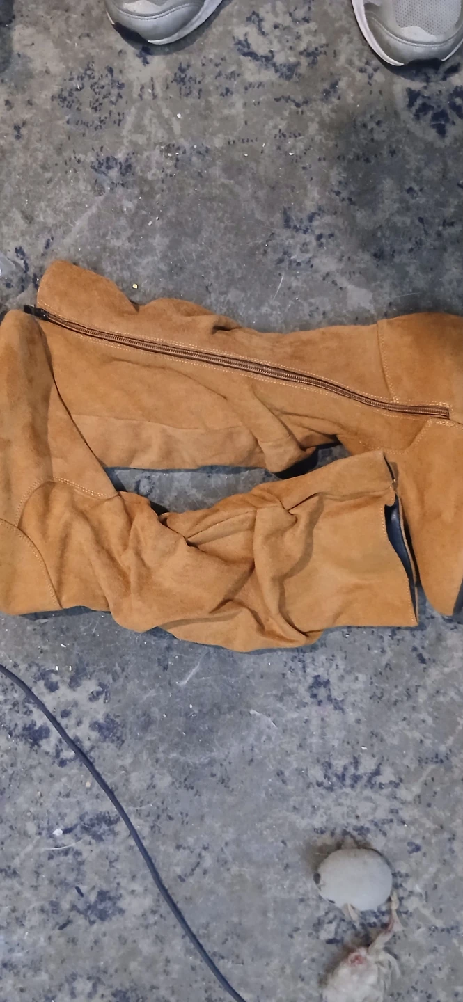 Tan Suede Over-the-Knee Boots