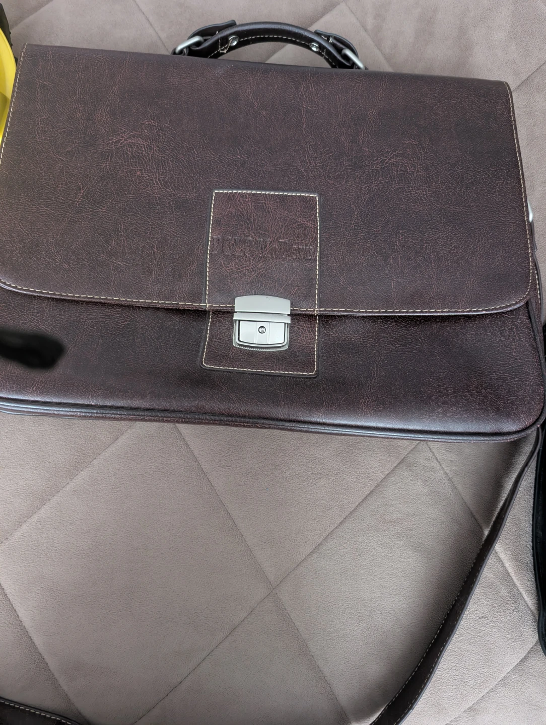 Polo Videng Brown Faux Leather Briefcase