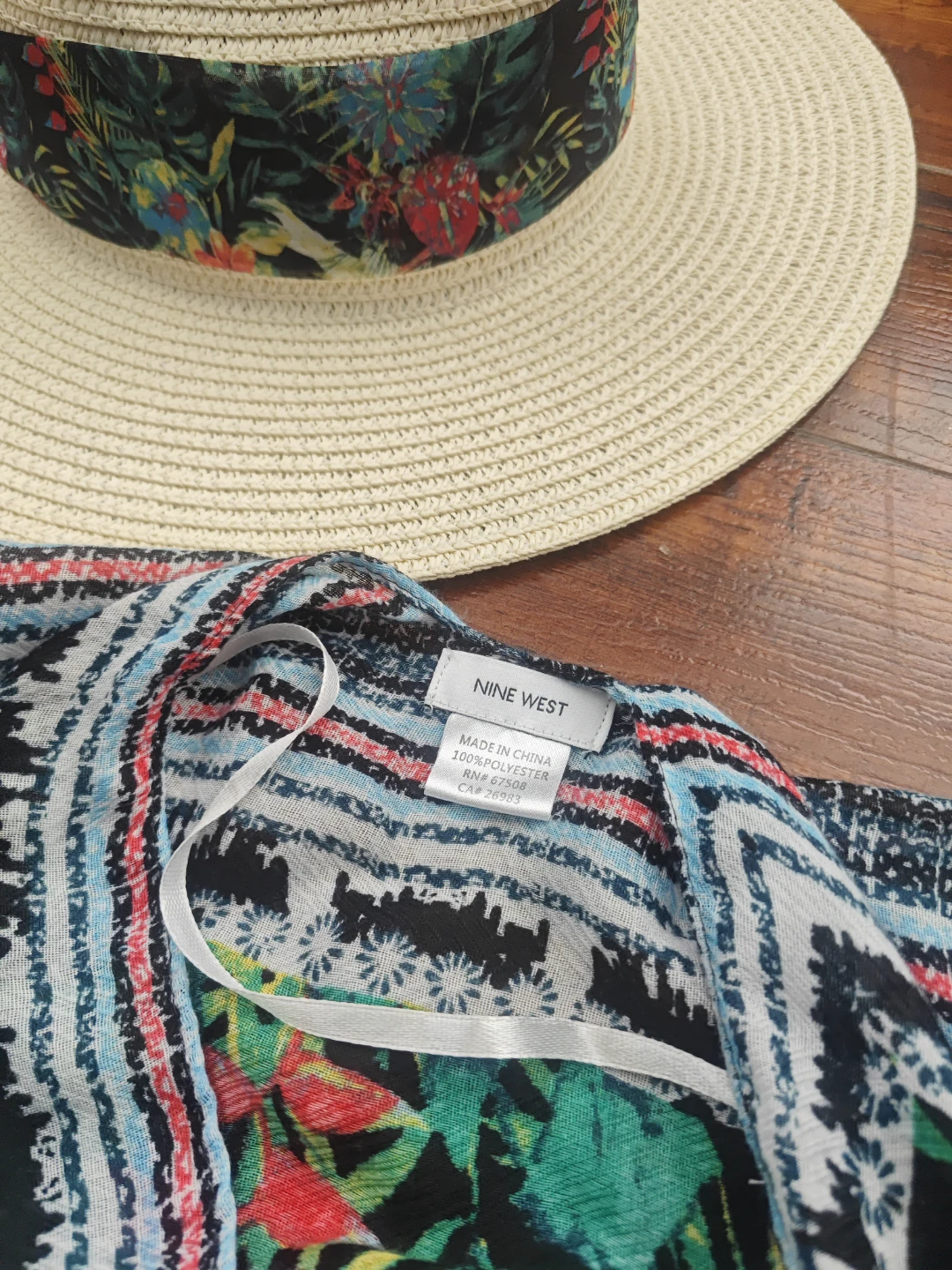 Nine West Floral Kimono and Hat Set - photo 2
