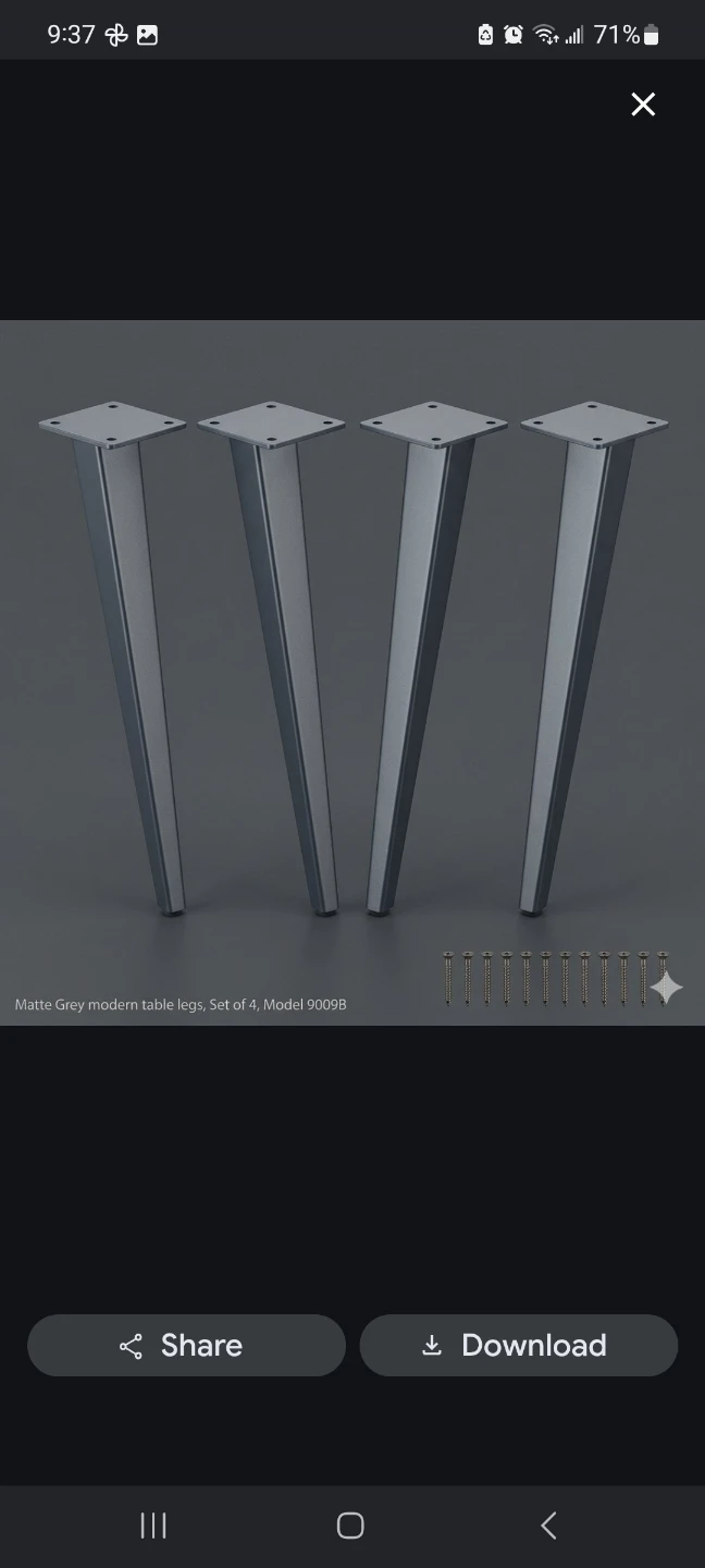 XUUHOOG 28 inch Modern Metal Table Legs - photo 4