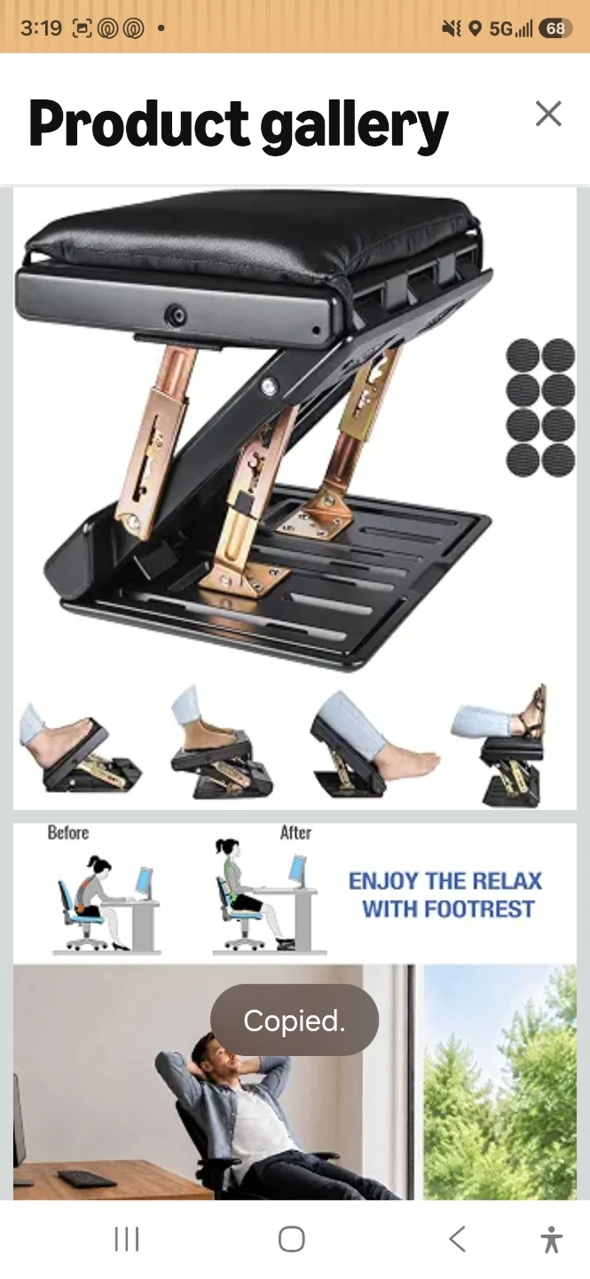 Adjustable Ergonomic Footrest