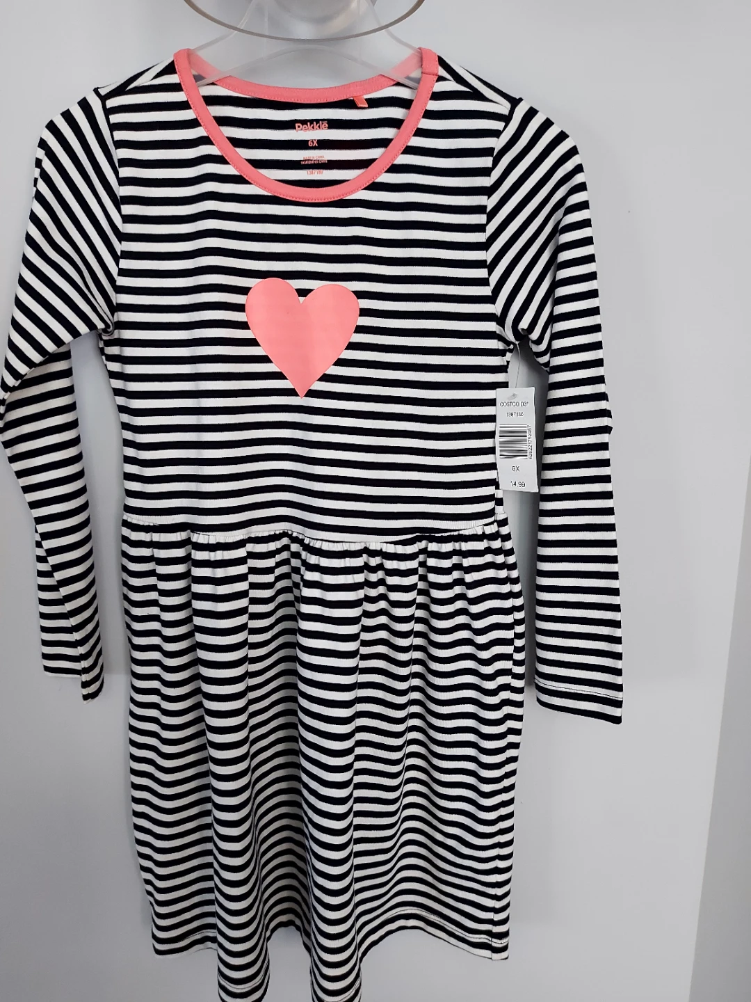 New Pekkle Girl's Striped Heart Dress Size 6X and size 8 - photo 4