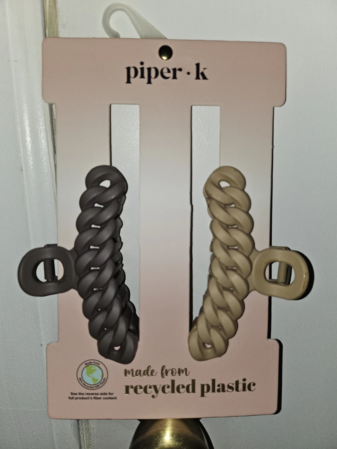 Piper K Eco-friendly Chain Link Hair Claw Clips (2-Pack)