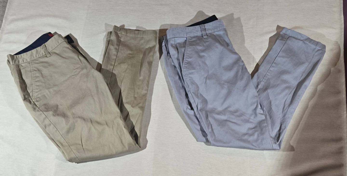 GUESS Men's Chinos. 36" x 30" Inseam. 2 pair. Grey, Khaki. EUC