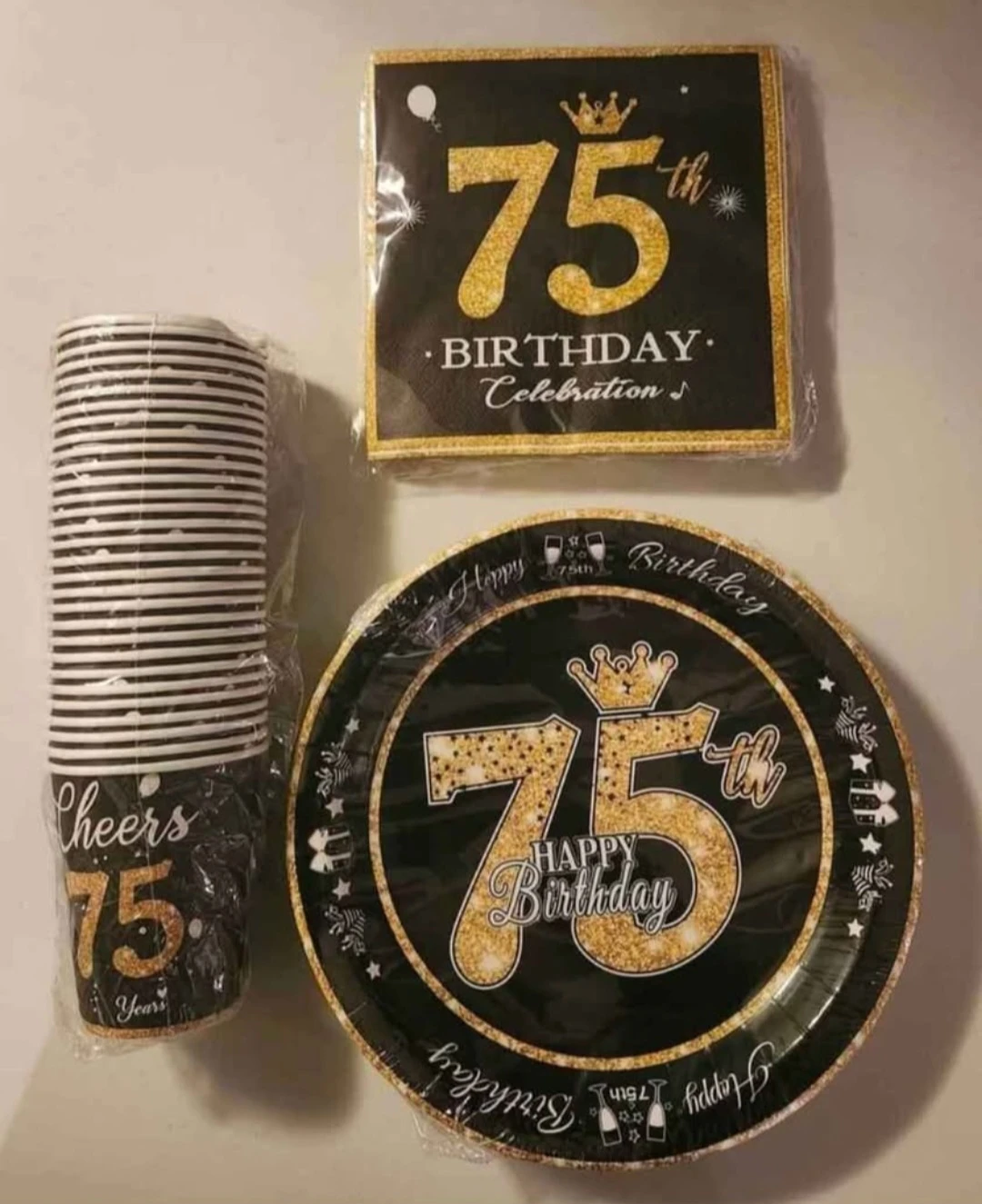 75th Birthday Party Supplies Set 🏈