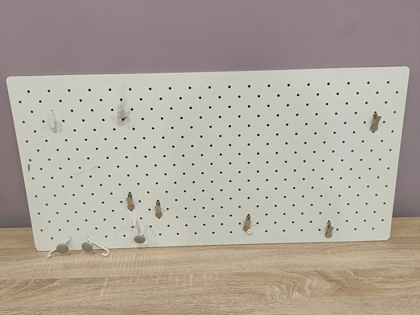 Wooden Desk with IKEA Pegboard - photo 4