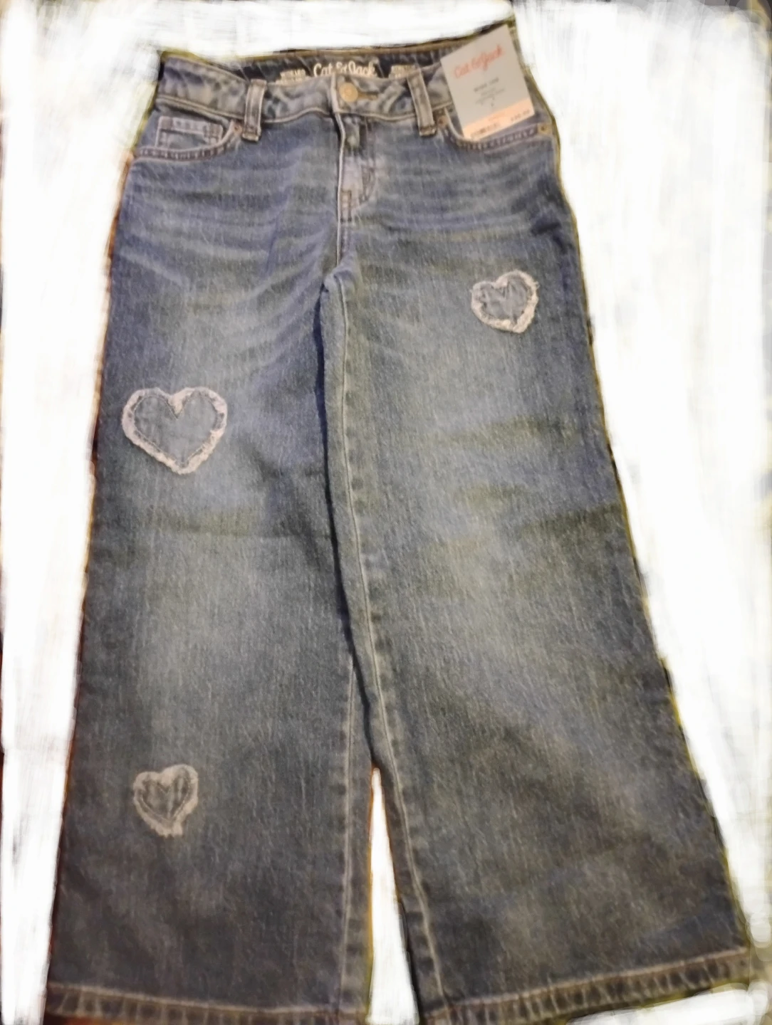 Cat & Jack Girls Heart Denim Jeans