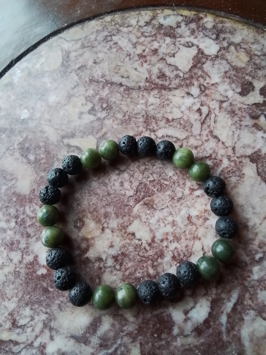 Natural Green Jade & Volcanic Lava Stone Aromatherapy Diffuser