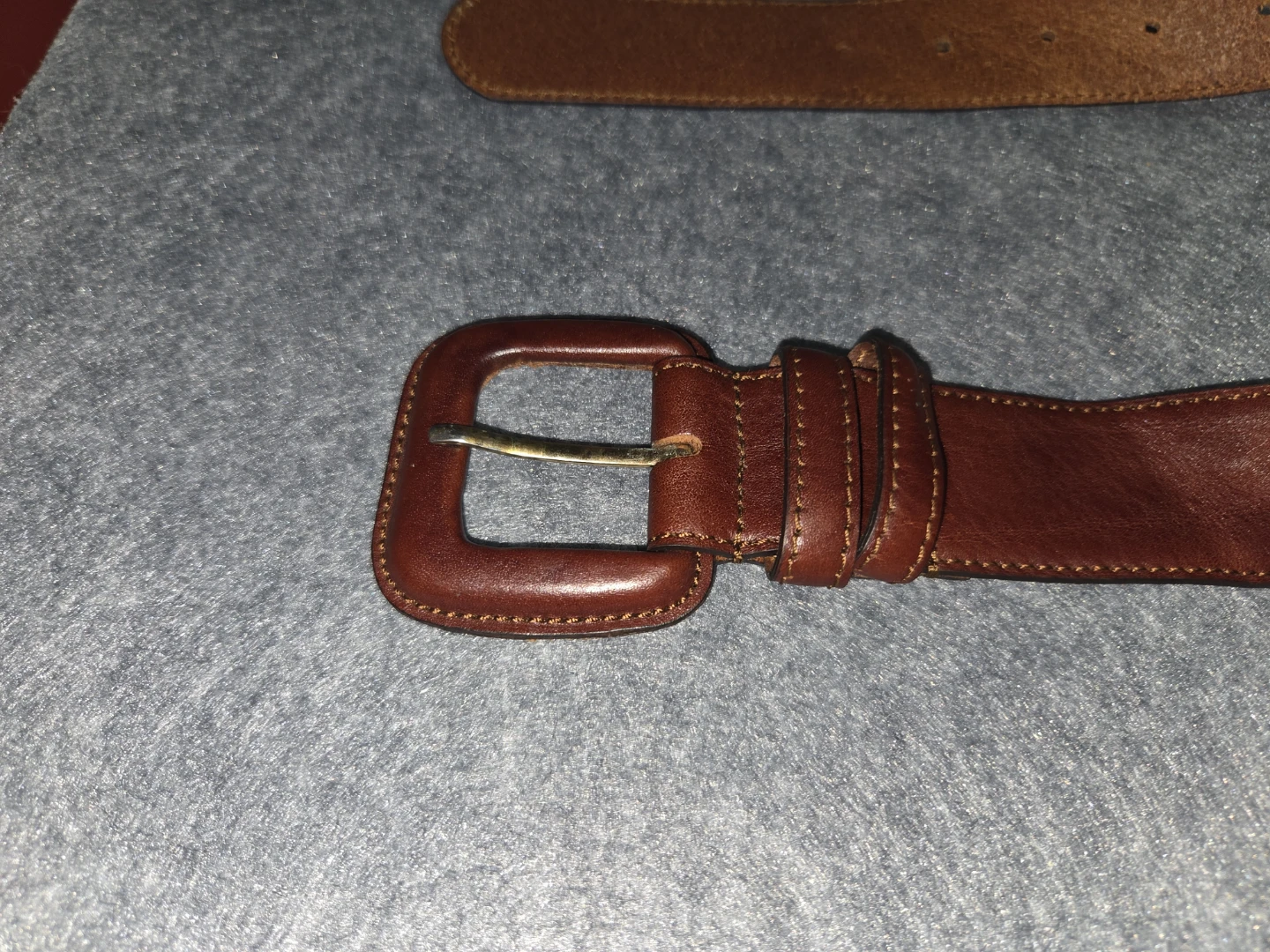 Zara Brown Leather Belt Size 80 - photo 2