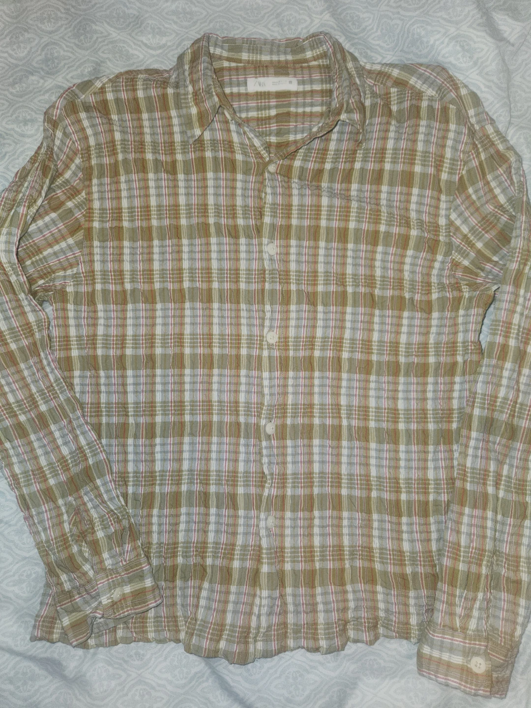 Zara Plaid Button-Down Shirt