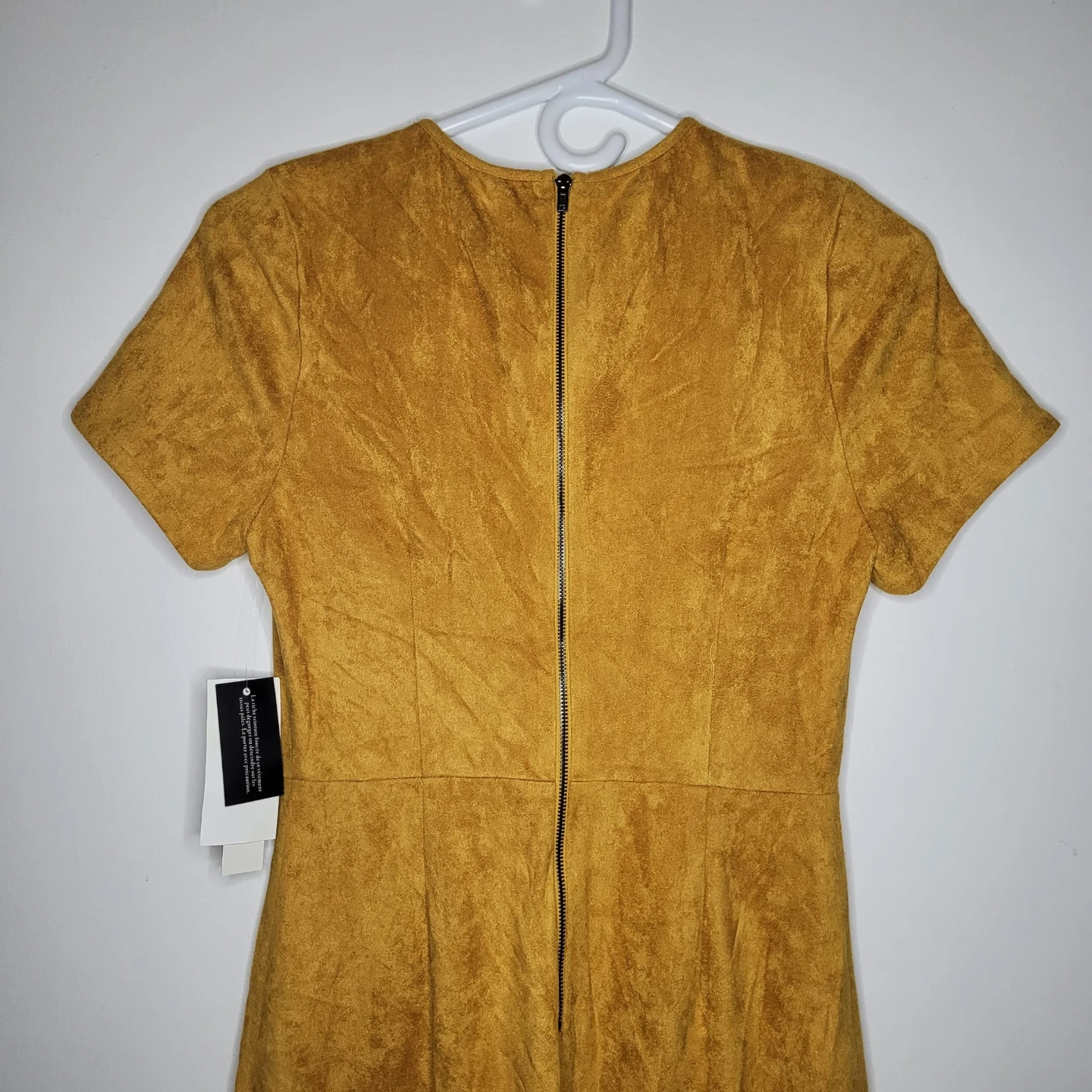 Design Lab Camel Faux Suede Lace-Up Dress - photo 2