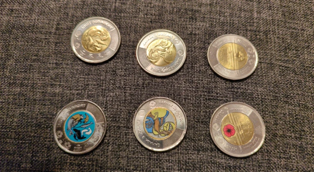 Collection of Canadian Two Dollar Coins