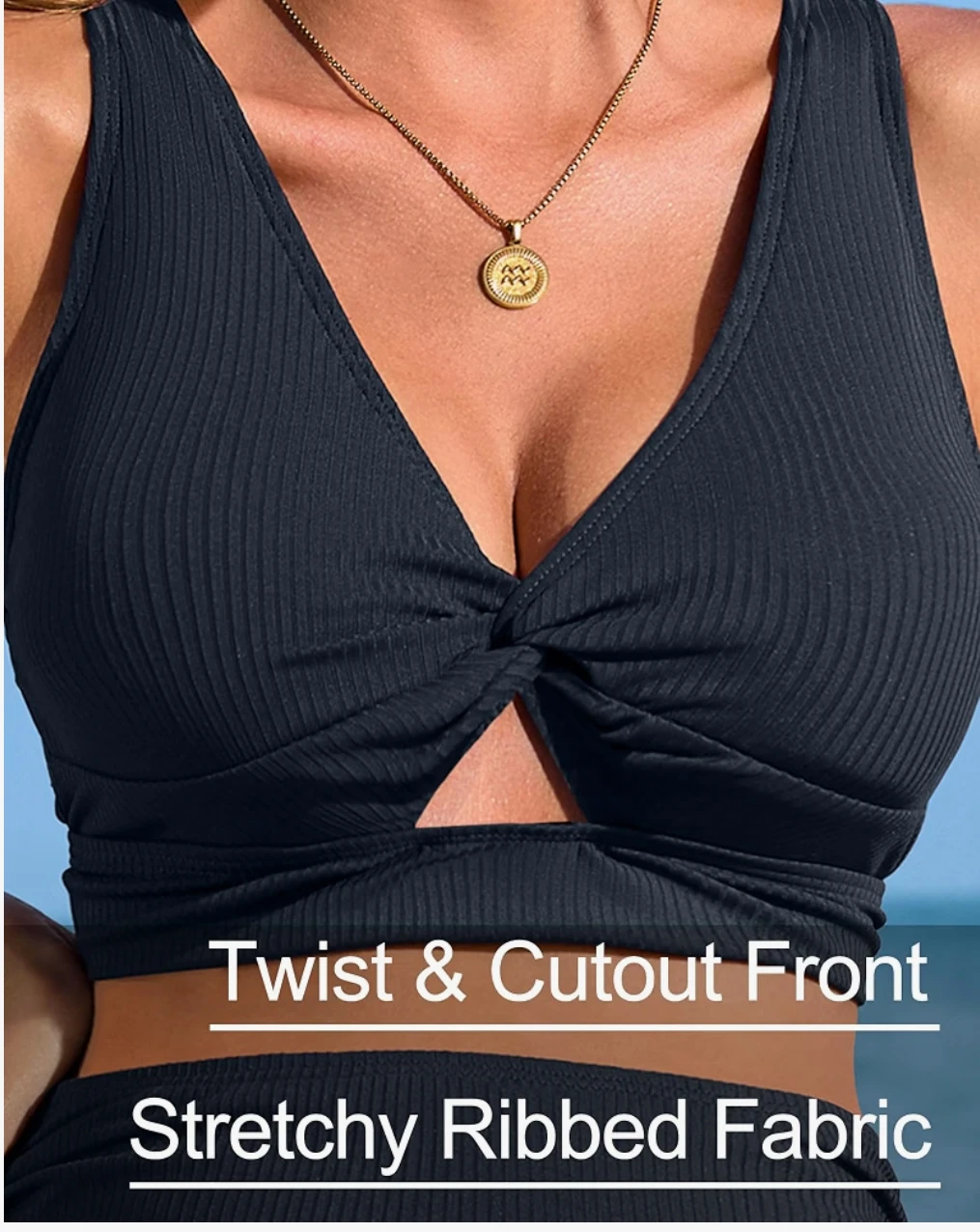 ​🏈​✨ Stylish Two-Piece Maternity Swimsuit (Ribbed) ✨​🏈 - photo 4