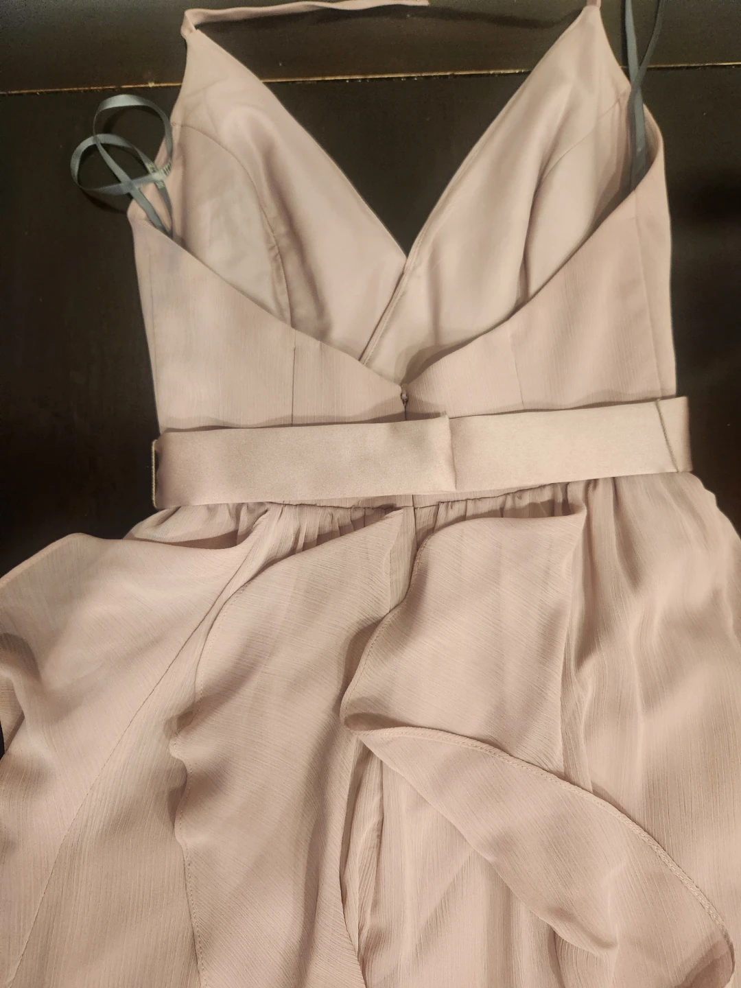 Blush Pink Chiffon Ruffle Maxi Dress - photo 4