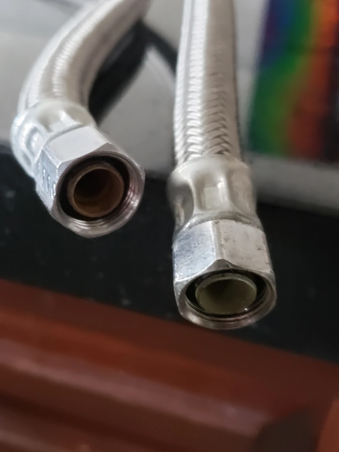 Two Stainless Steel Braided Water Supply Hoses - photo 2