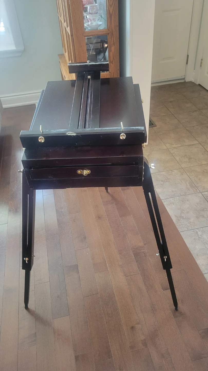 Large Wooden French Box Easel with Storage Drawer - photo 3