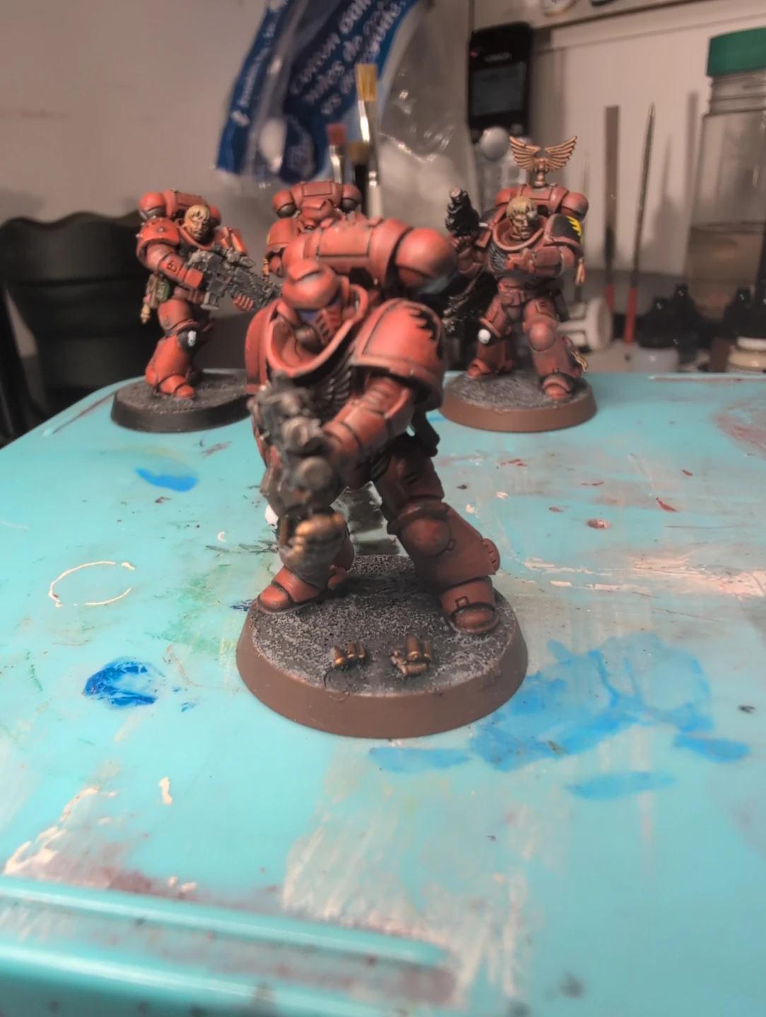 Warhammer 40k -  Blood Angels  Intercessors x5 - Magnet bases - photo 5