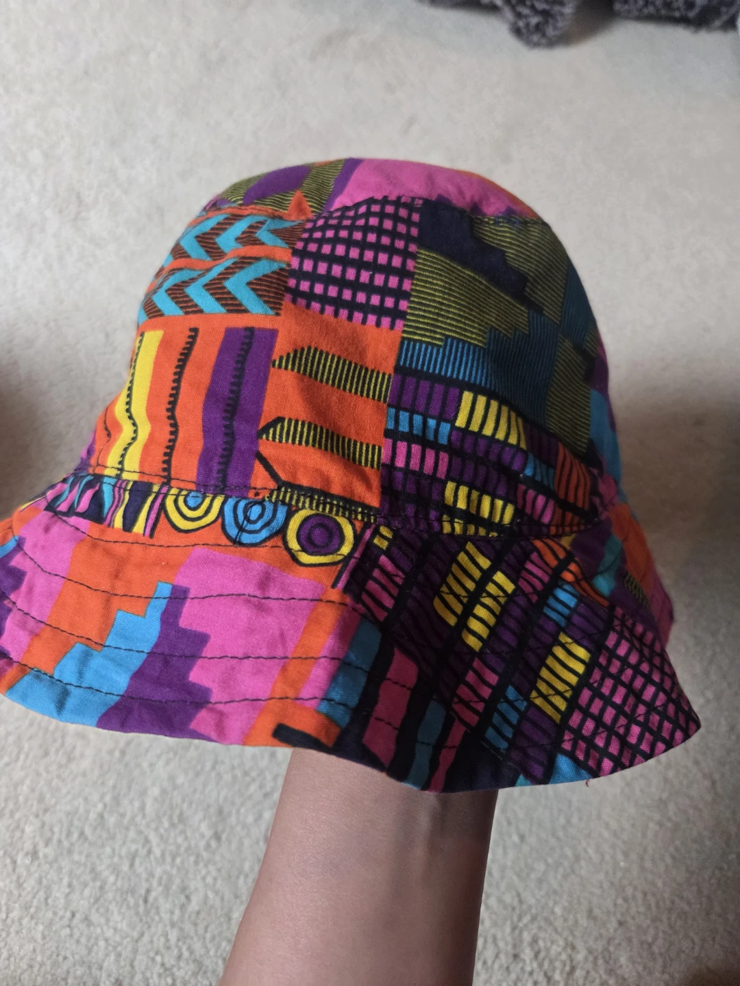 Colourful Patchwork Bucket Hat