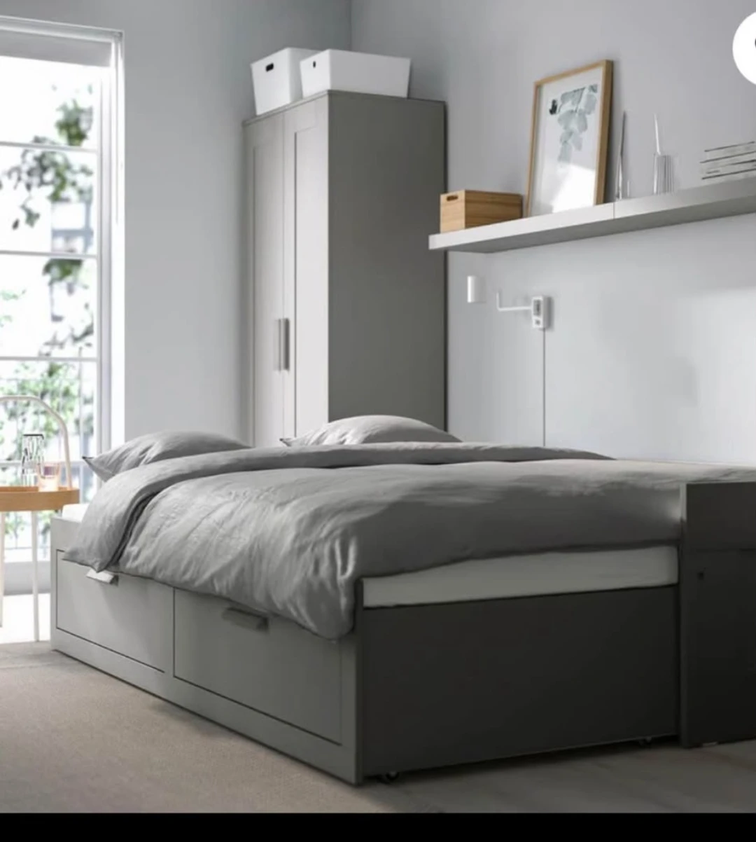 IKEA Brimnes Daybed Frame with 2 Drawers - Gray - photo 2