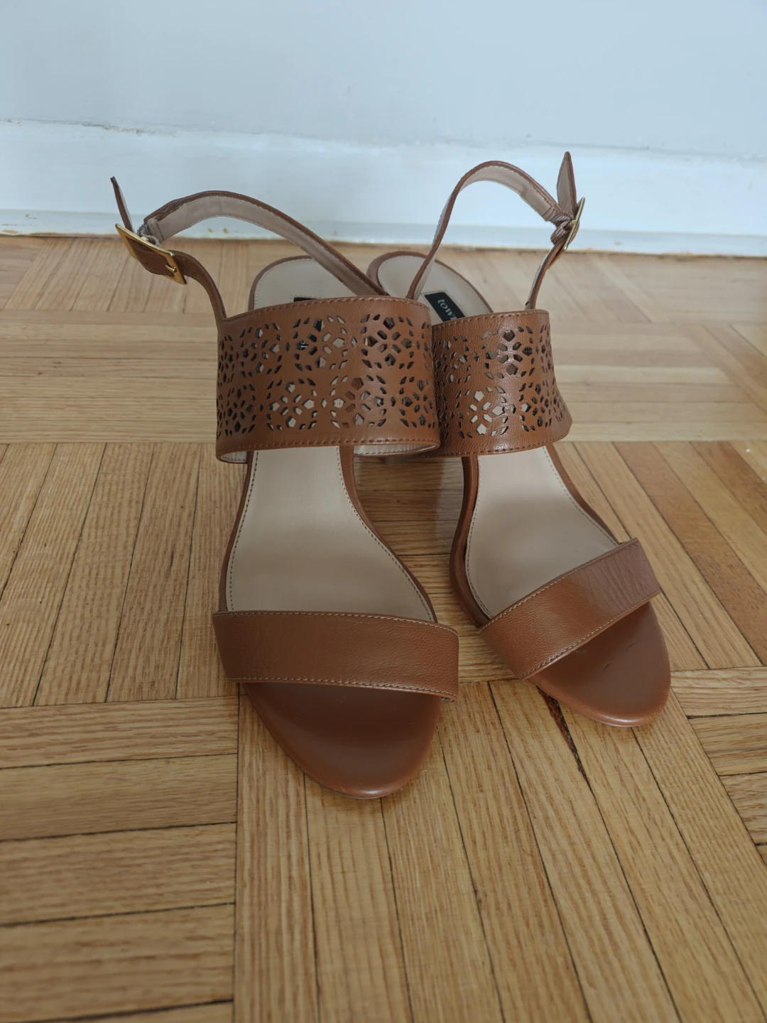 Town Shoes brown block heel sandals