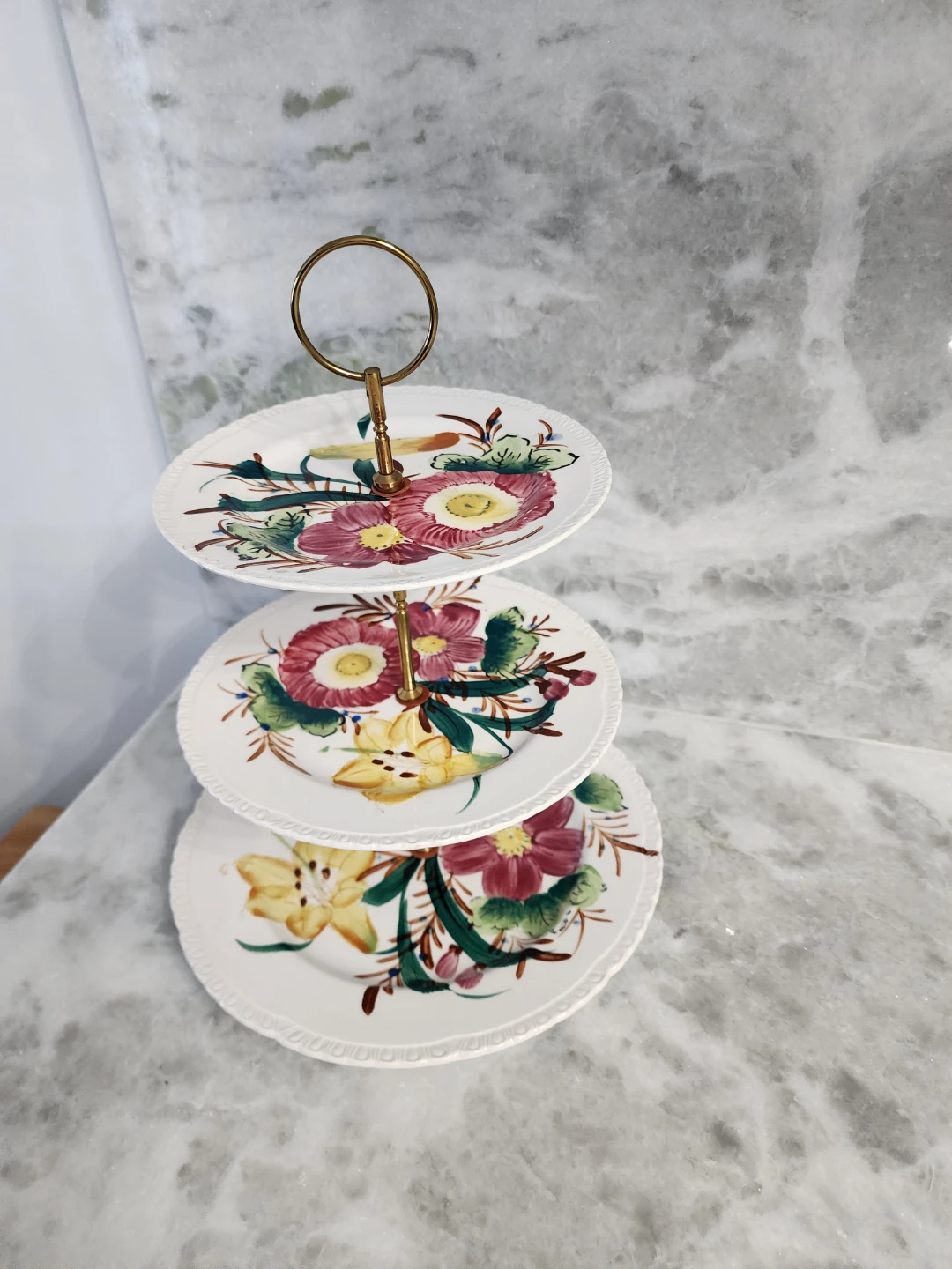 3-Tier Floral Serving Stand