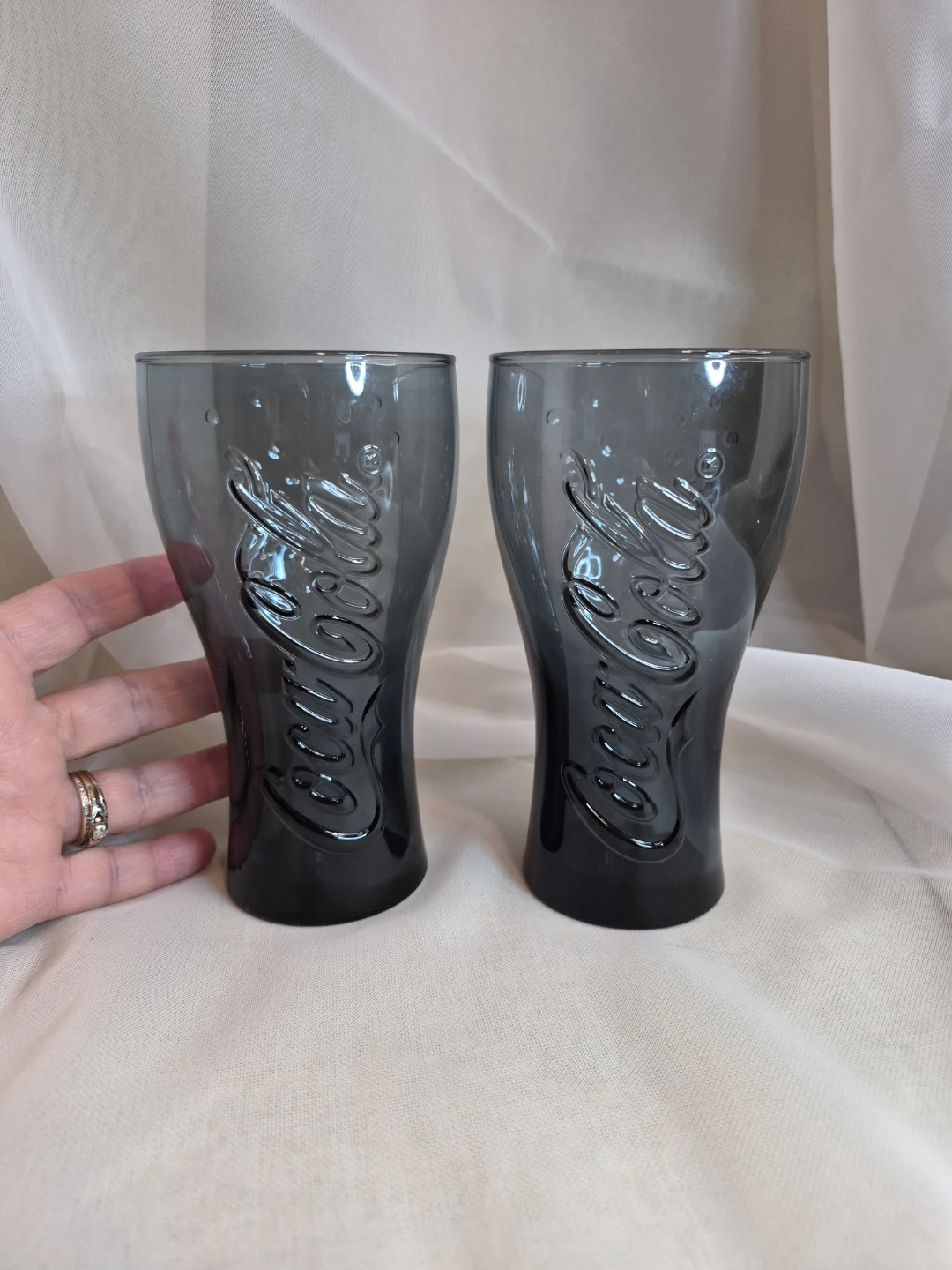 Pair of 5 1/2" x 3" Coca-Cola Glasses Coke Glasses - photo 5