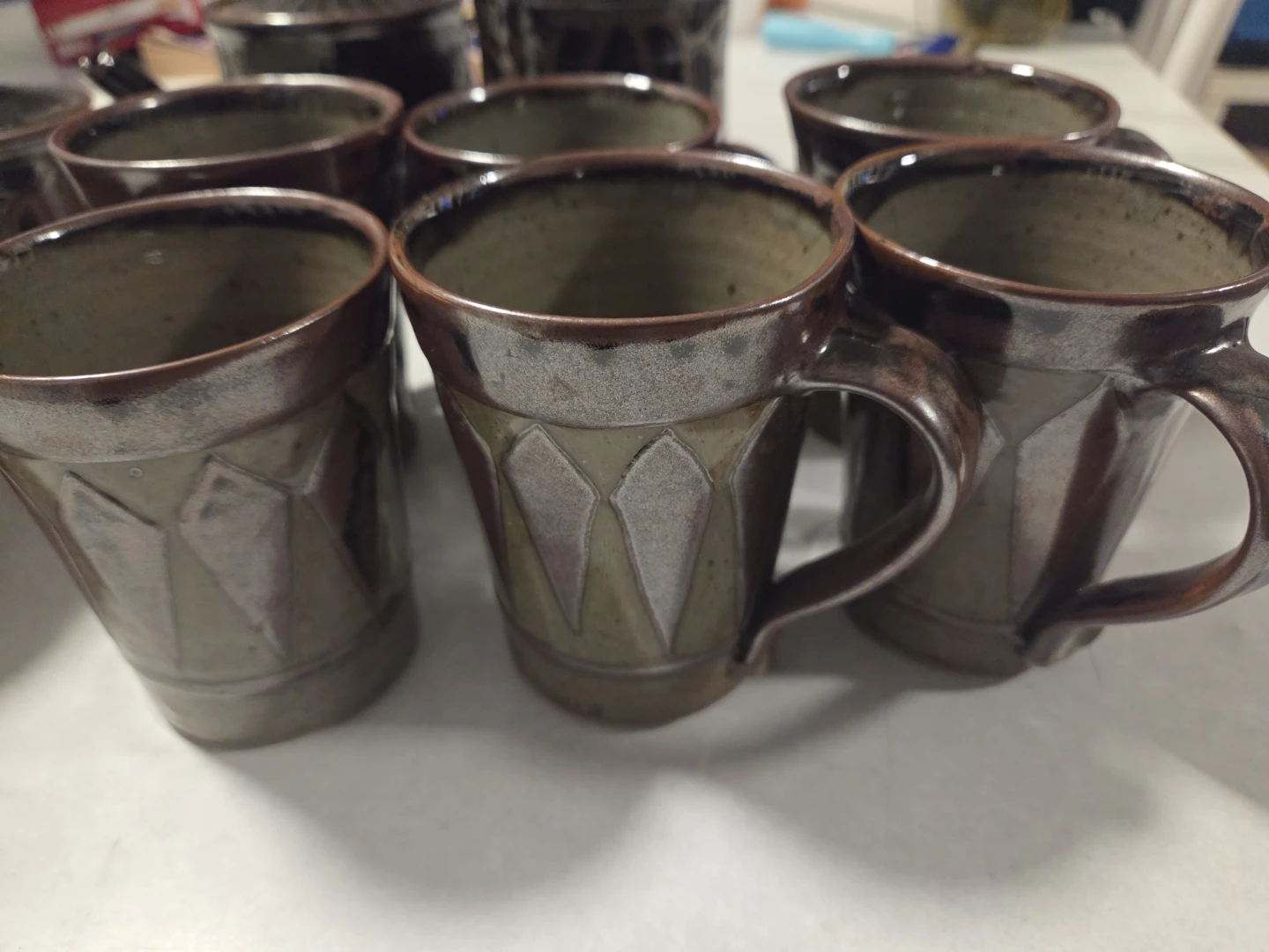 Stoneware Tea Set with Teapot and Mugs - photo 2