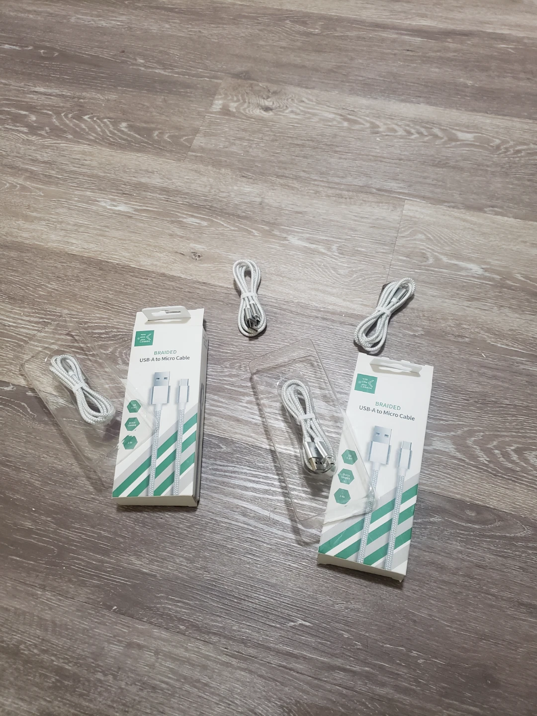 4 Braided USB-A to Micro Cables