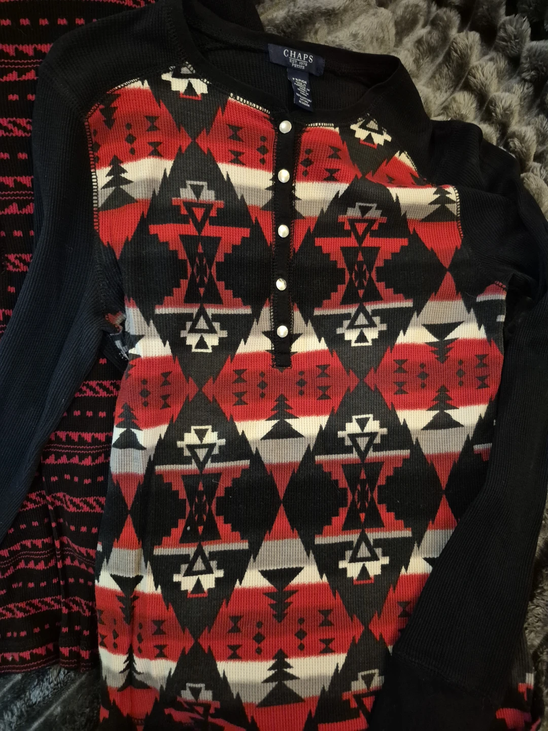 Chaps Petite Long-Sleeve Henley - photo 2