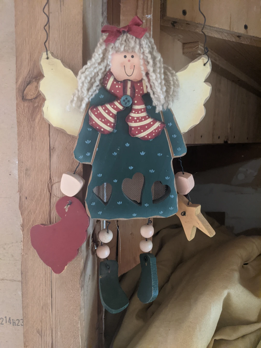 Warm Wishes Angel Wooden Hanging Decoration - photo 2