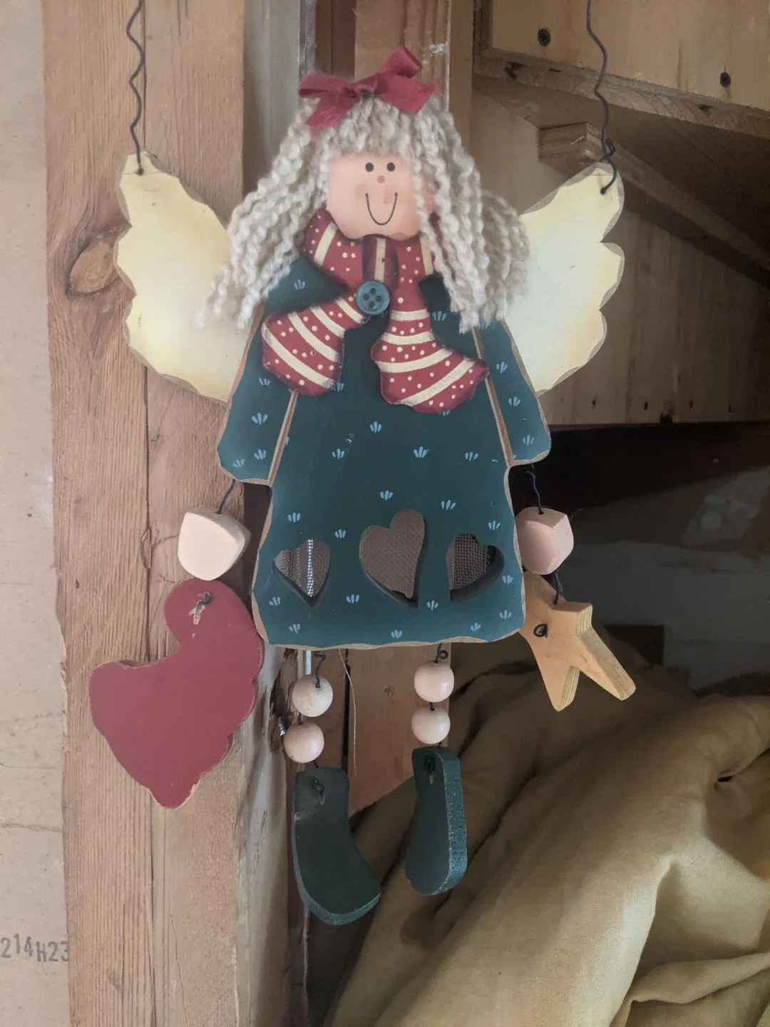 Warm Wishes Angel Wooden Hanging Decoration - photo 2