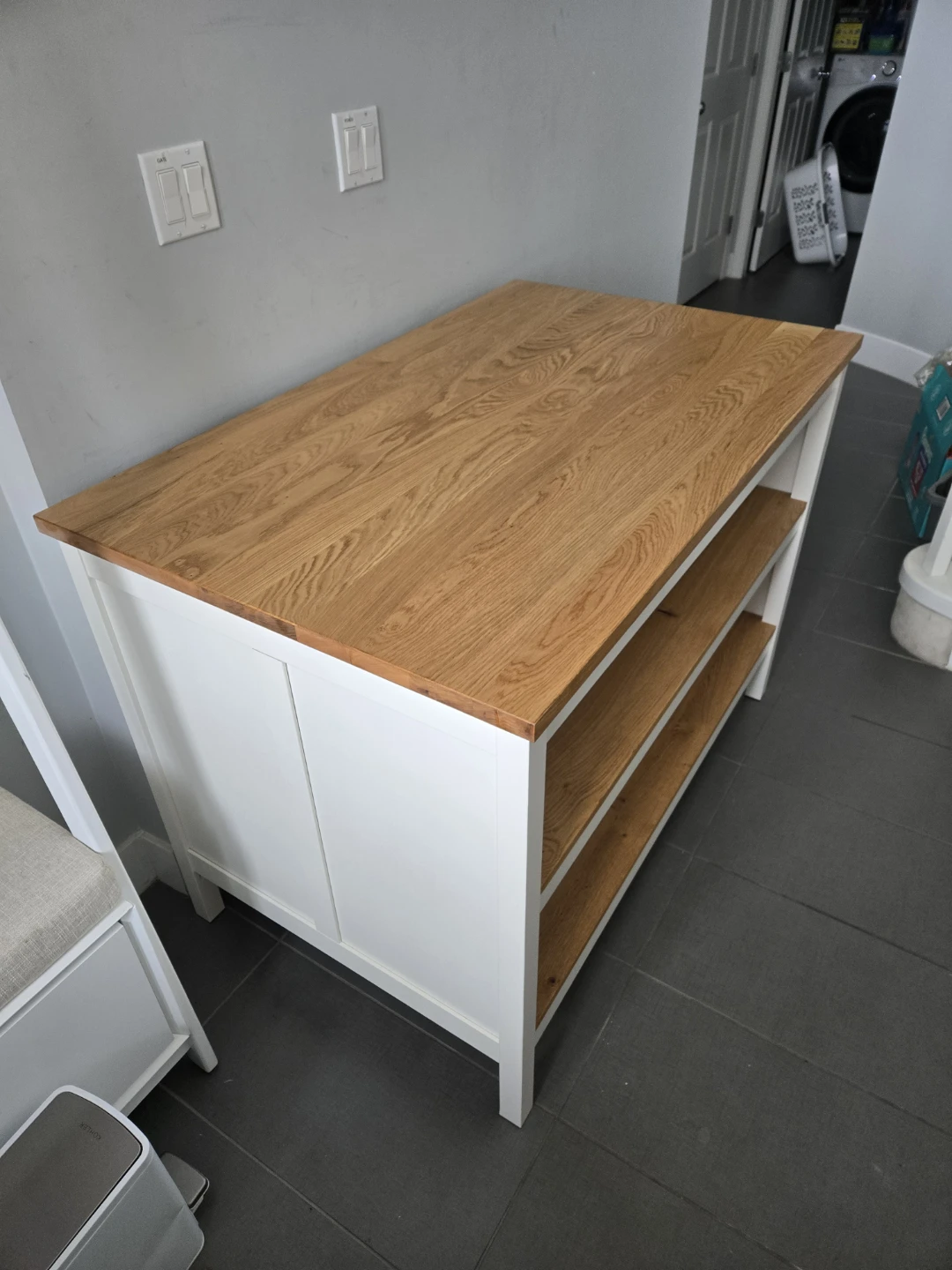 Newly refinished tornviken butcher block kitchen island - photo 5