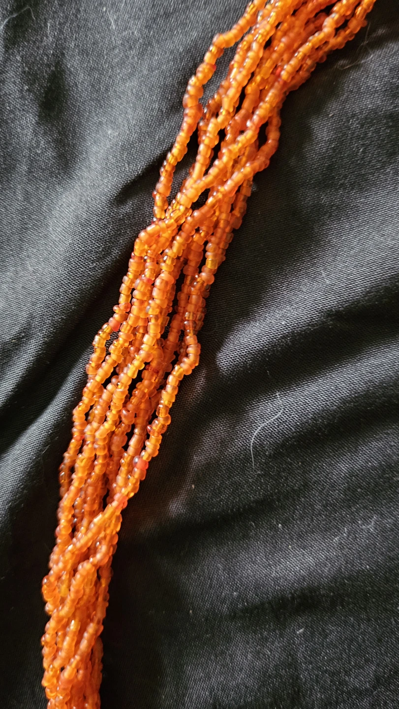 Multistrand Orange Beaded Necklace - photo 3