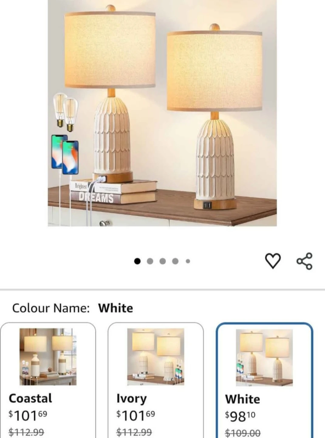 Set of 2 Lamps ● 3-Way Dimmable  Touch Lamp - photo 3