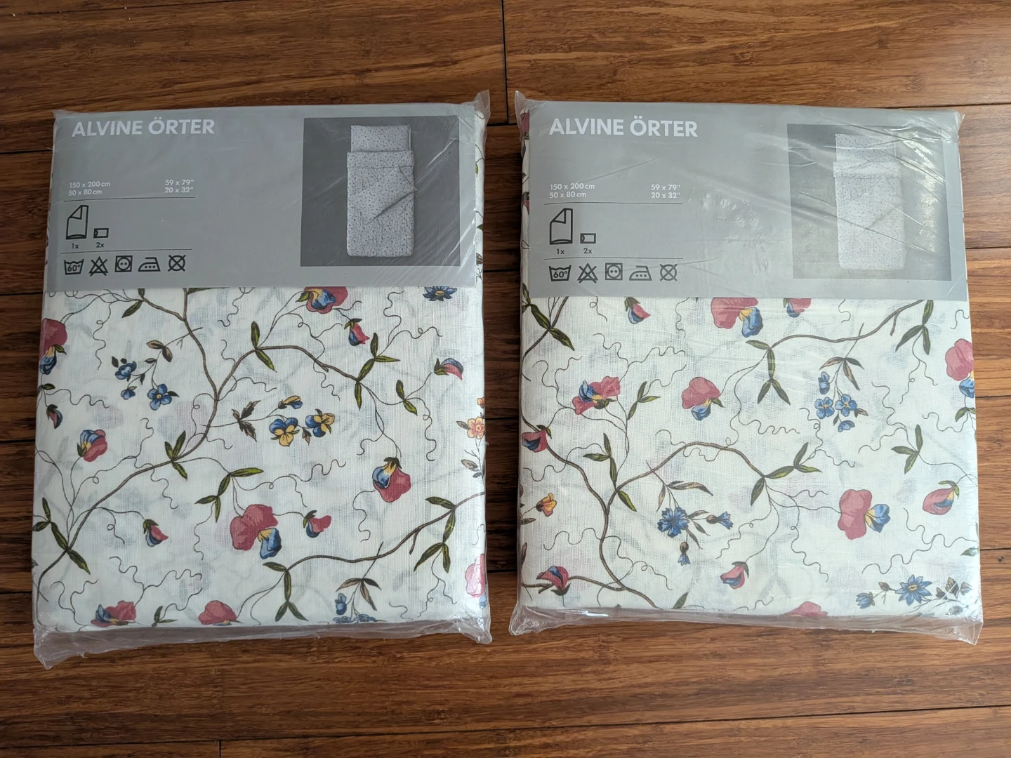 Two IKEA ALVINE ÖRTER Duvet Cover Set