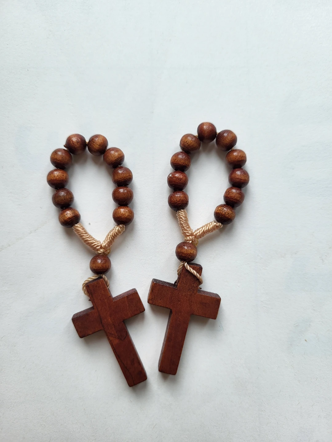 Set of two wooden rosary cross beads (Blue rosary included) - photo 3