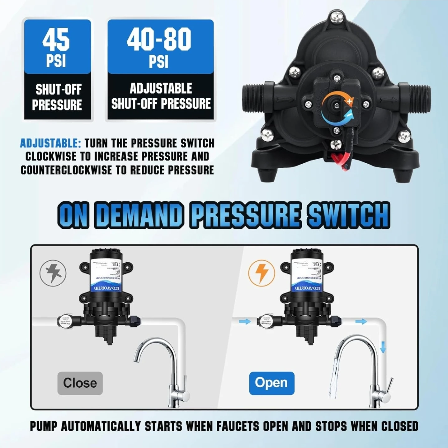 ECO-WORTHY 12V Water Pressure Pump - photo 5