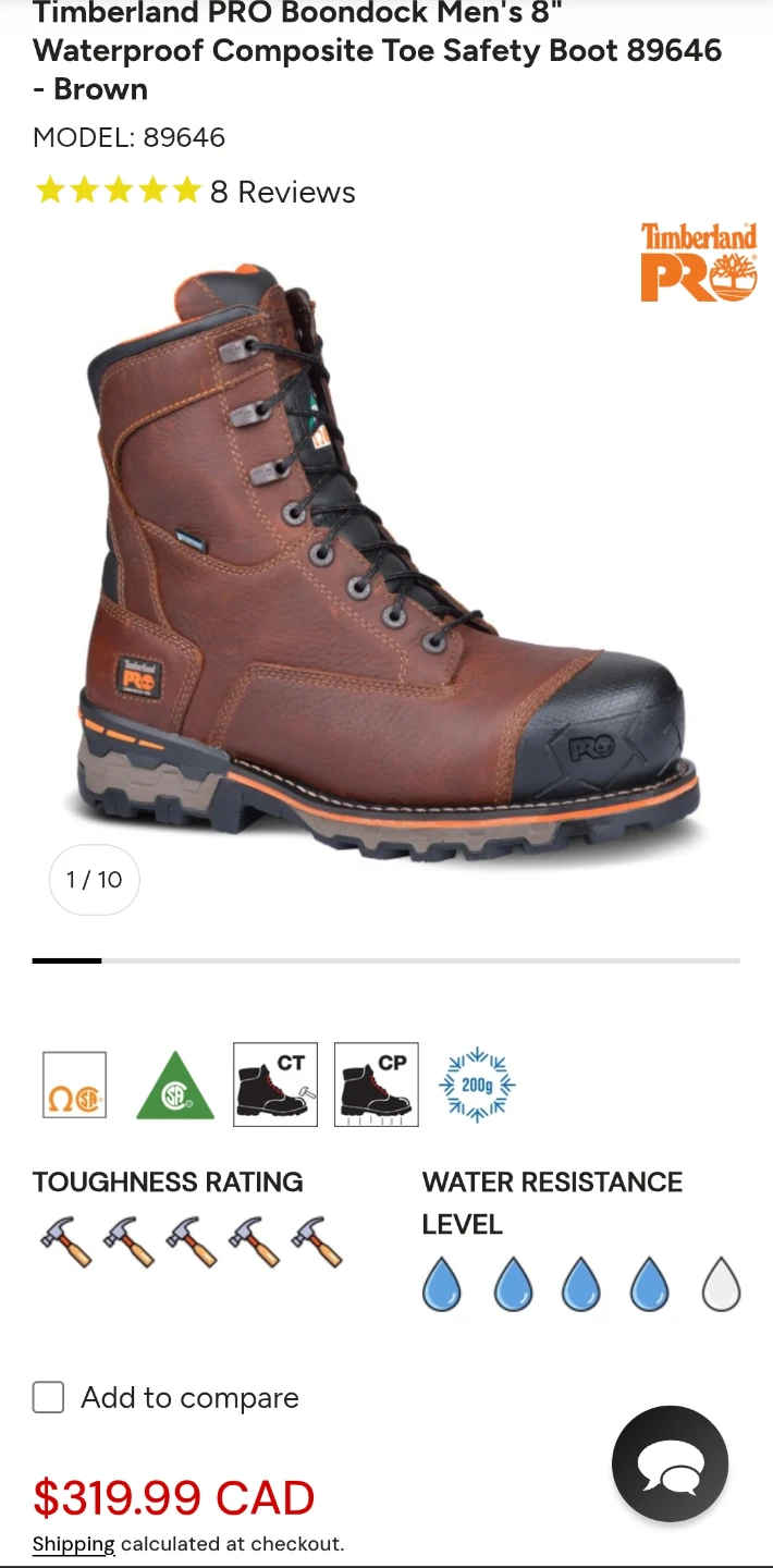 Timberland PRO Boondock Safety Boots Size 10 - photo 3