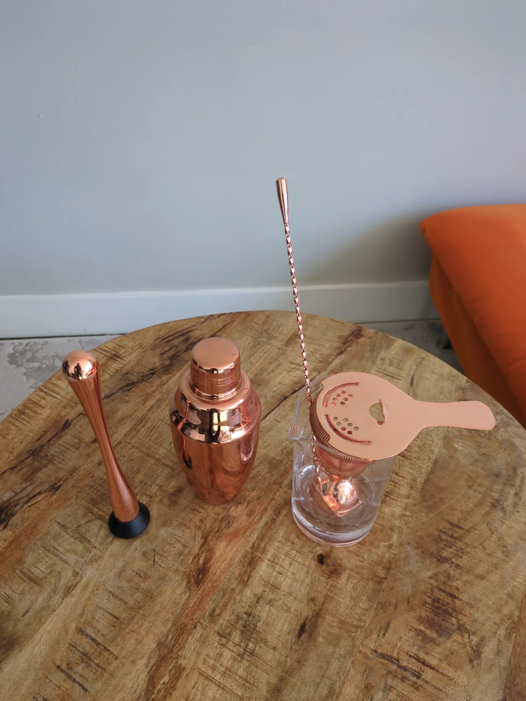 Copper Cocktail Bar Set